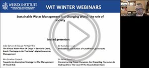 Webinar Recording January 2022 Sustainable Water Management in a Changing World: the role of society